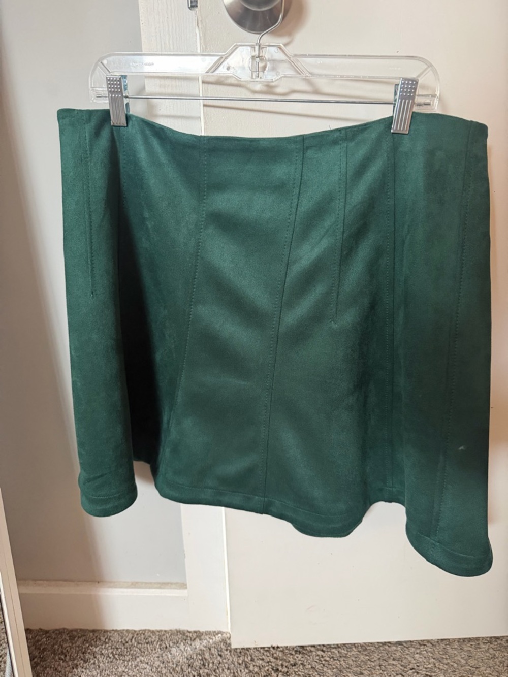 LOFT Forest Green A-Line Skirt